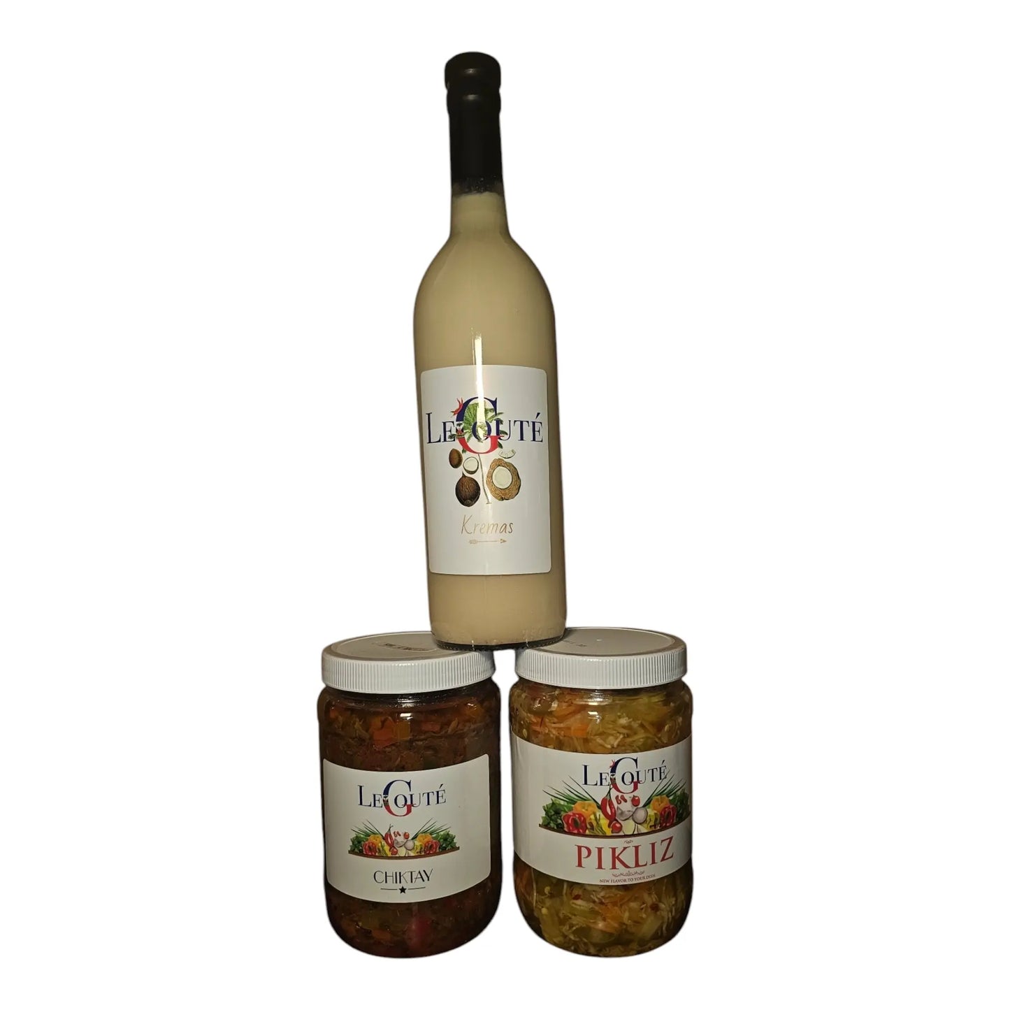 Bundle of 3 Items. Cremas, Pikliz, Chiktay Aranso - Le Gouté Natural Spice LeGouté Natural Spice