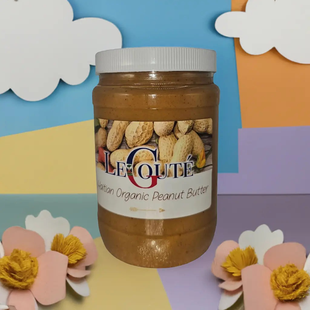 Organic Peanut Butter (Manba) Haiti 32 OZ XL size (Original). Le Gouté Natural Spice