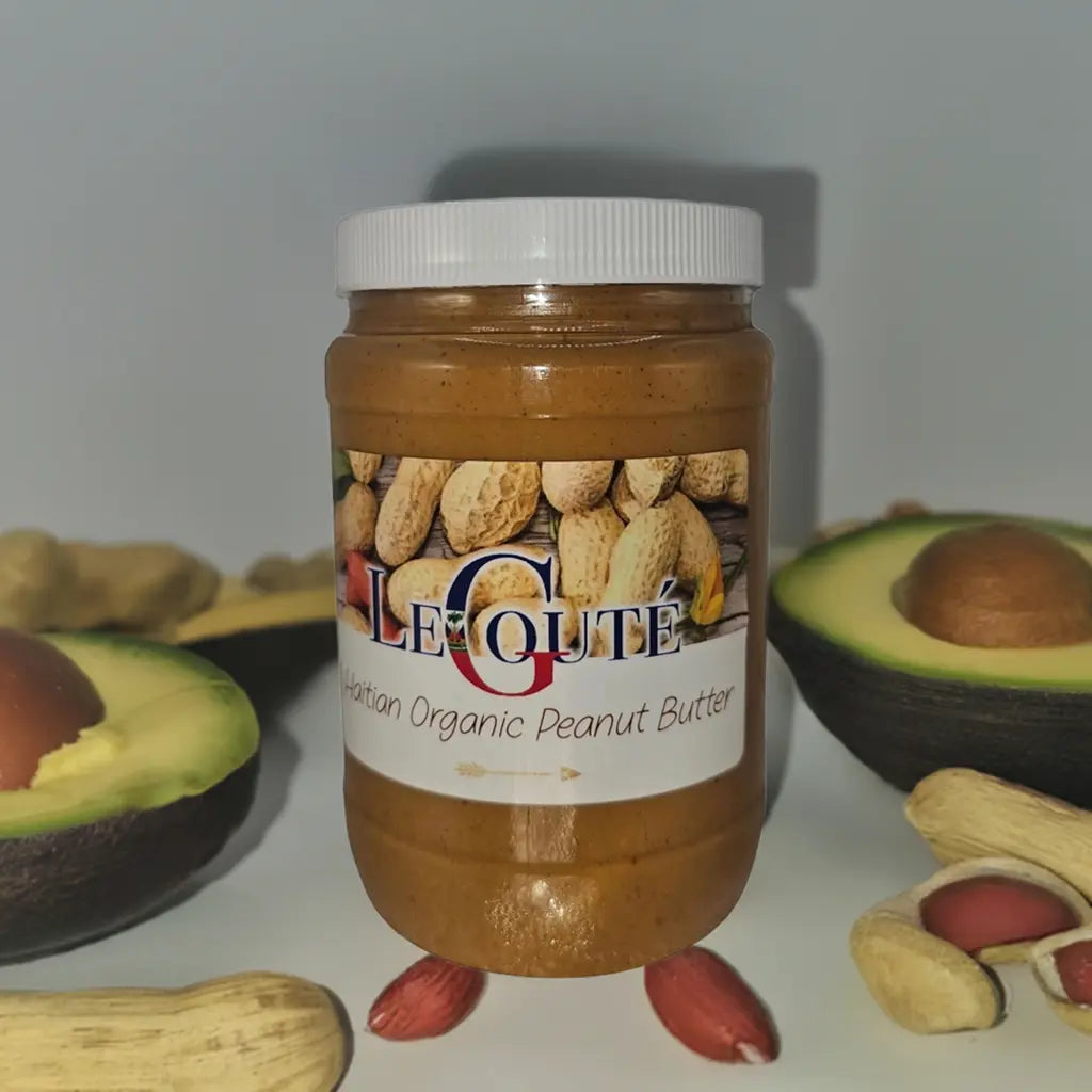 Organic Peanut Butter (Manba) Haiti 32 OZ XL size (Original). Le Gouté Natural Spice