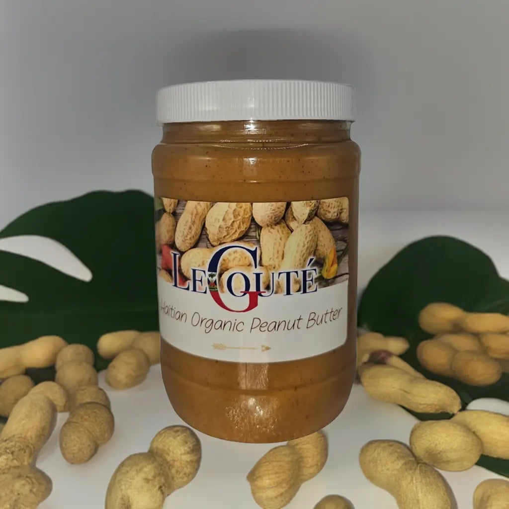 Organic Peanut Butter (Manba) Haiti 32 OZ XL size (Original). Le Gouté Natural Spice