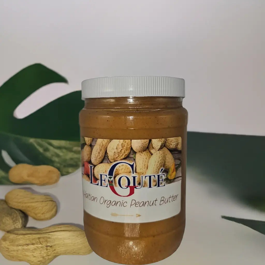 Organic Peanut Butter (Manba) Haiti 32 OZ XL size (Original). Le Gouté Natural Spice