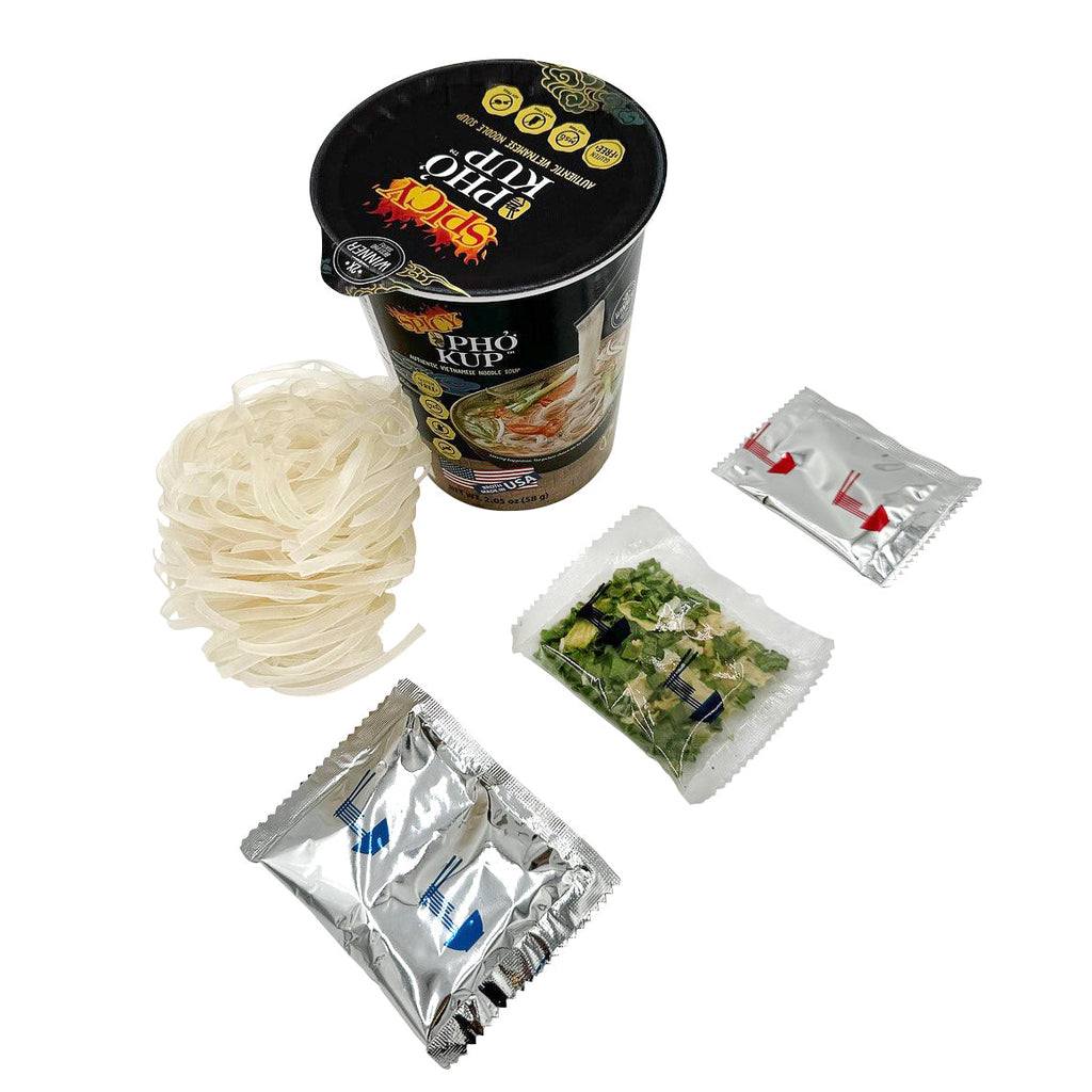 Pho Kup Instant Spicy Veggie Pho (Case of 10 Kups) PHO'NOMENAL FOODS