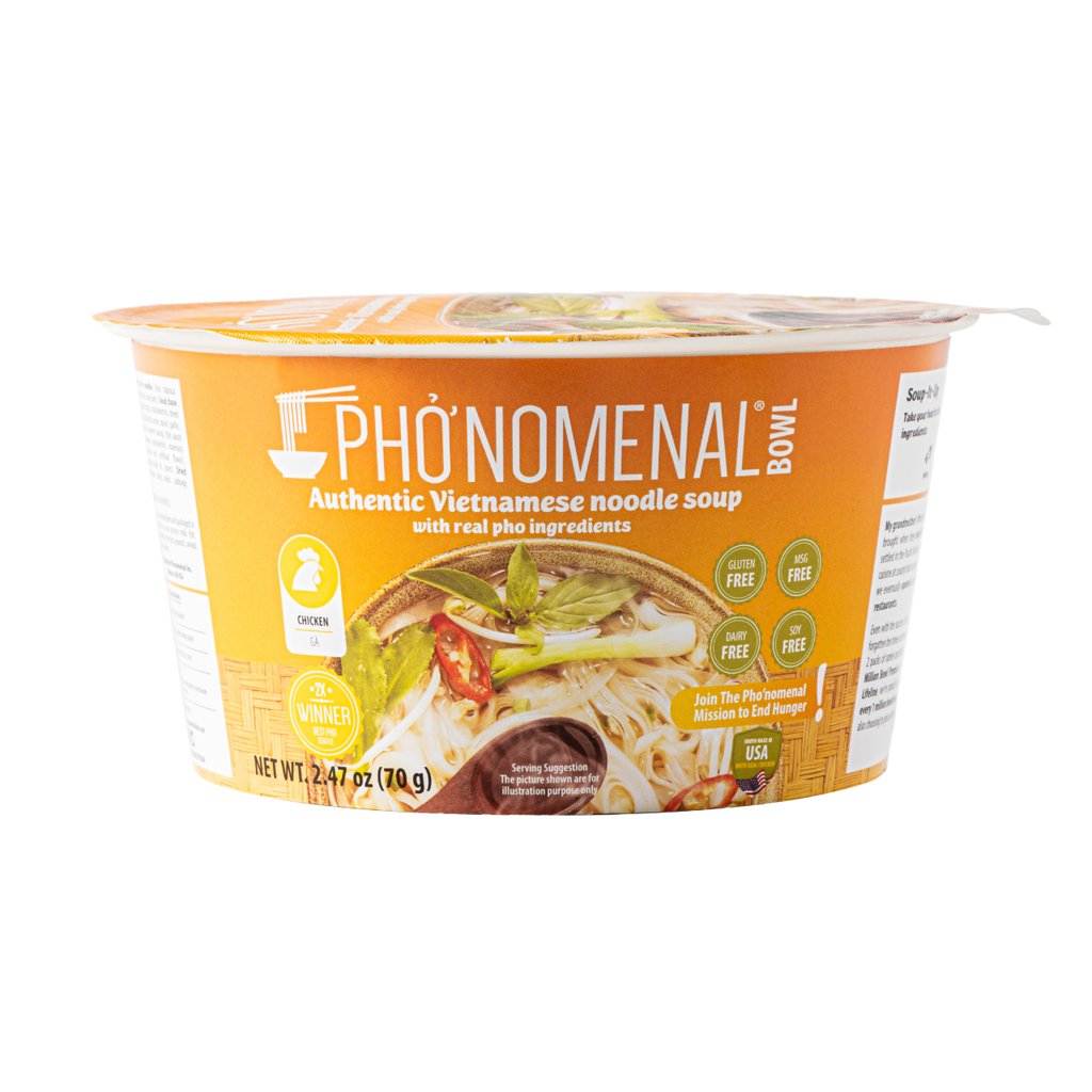 Pho’nomenal Bowl Instant Chicken Pho (Case of 6 Bowls) PHO'NOMENAL FOODS