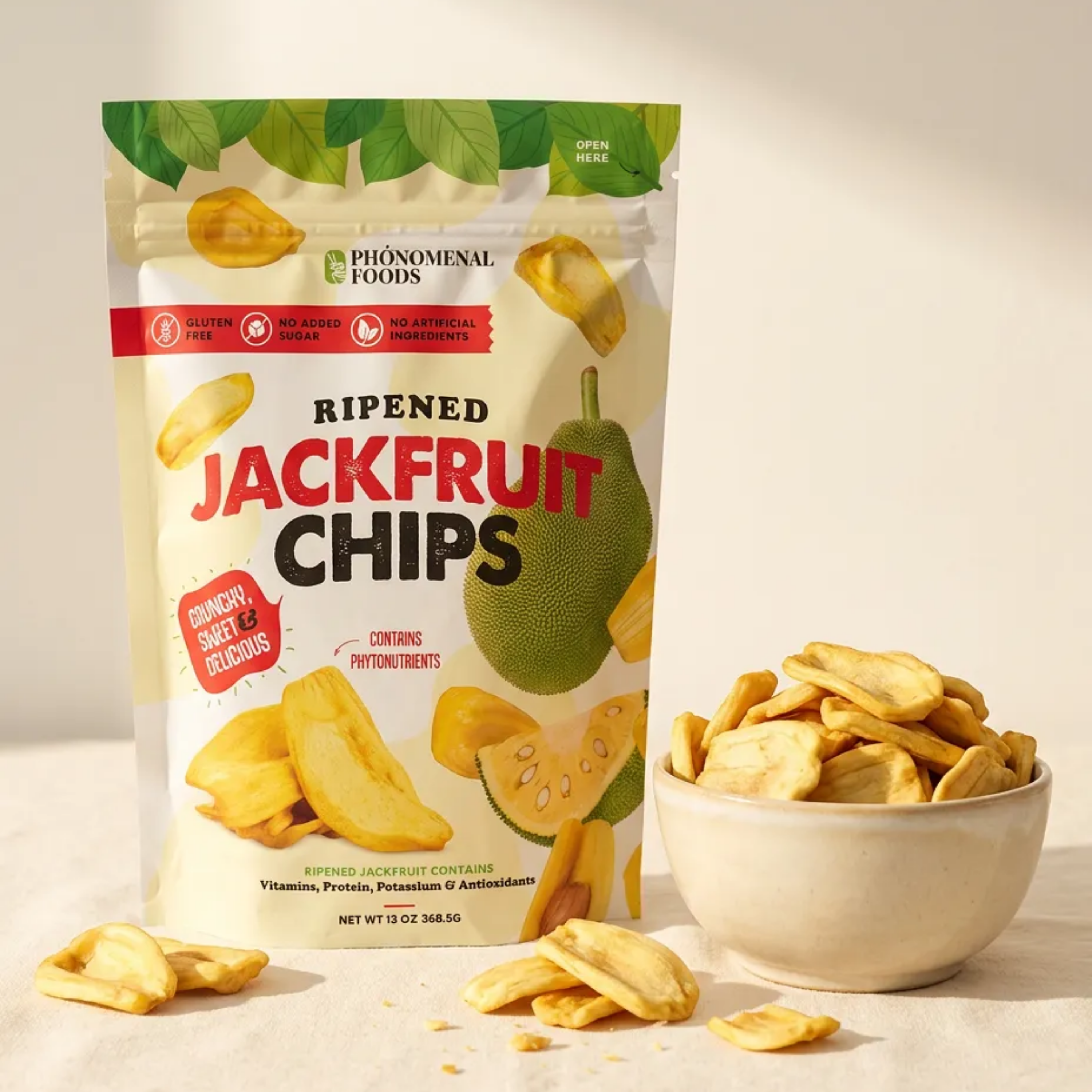 Pho'nomenal Ripened Jackfruit Chips (Standard Size - 5.3oz Bag) PHO'NOMENAL FOODS