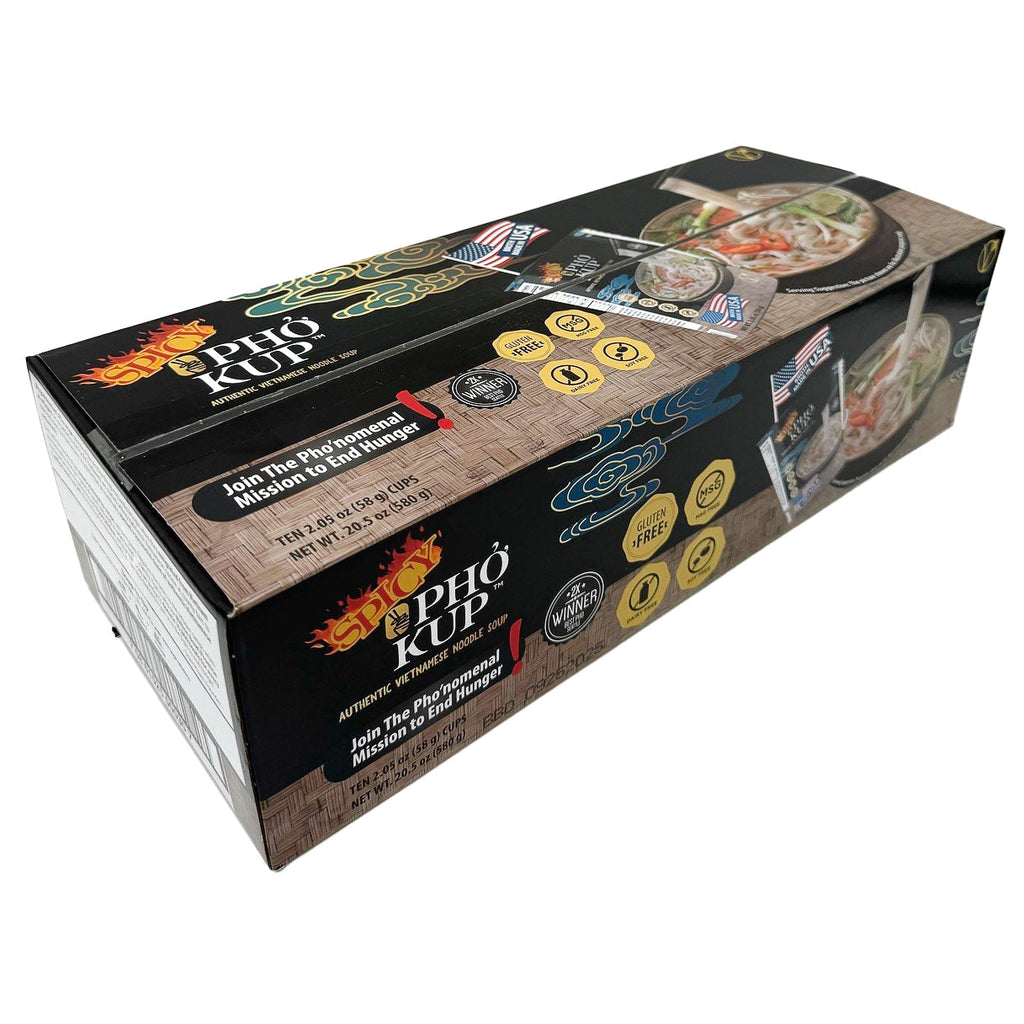 Pho Kup Instant Spicy Veggie Pho (Case of 10 Kups) PHO'NOMENAL FOODS
