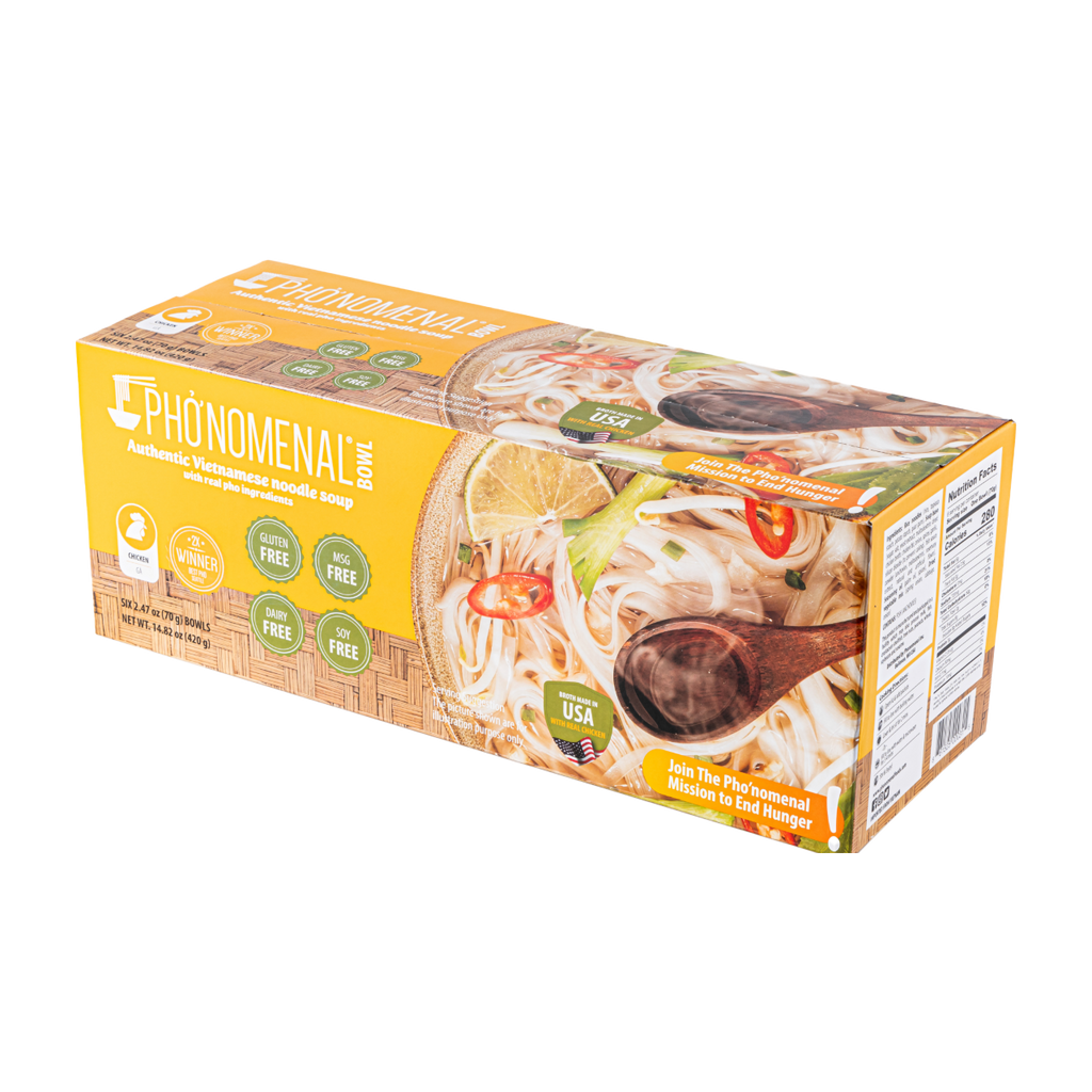 Pho’nomenal Bowl Instant Chicken Pho (Case of 6 Bowls) PHO'NOMENAL FOODS