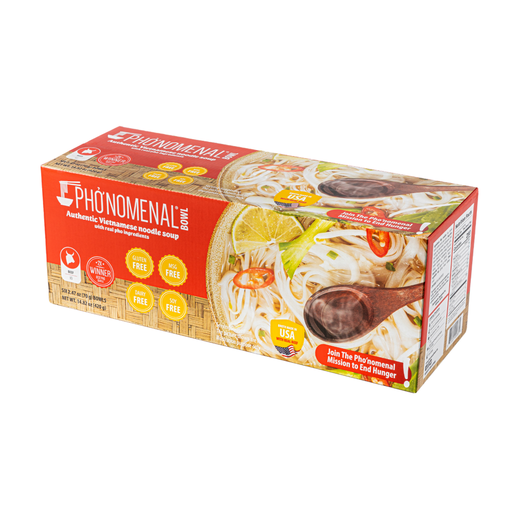 Pho’nomenal Bowl Instant Beef Pho (Case of 6 Bowls) PHO'NOMENAL FOODS