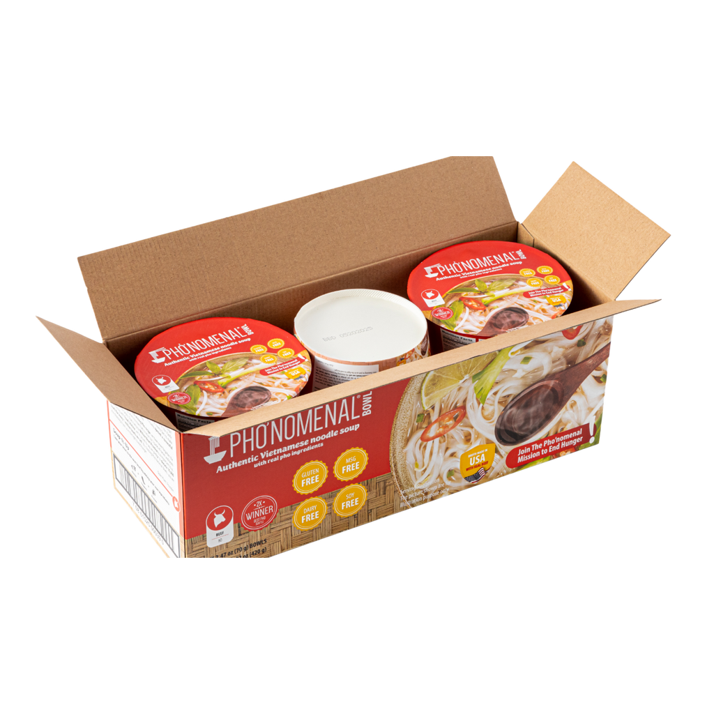 Pho’nomenal Bowl Instant Beef Pho (Case of 6 Bowls) PHO'NOMENAL FOODS