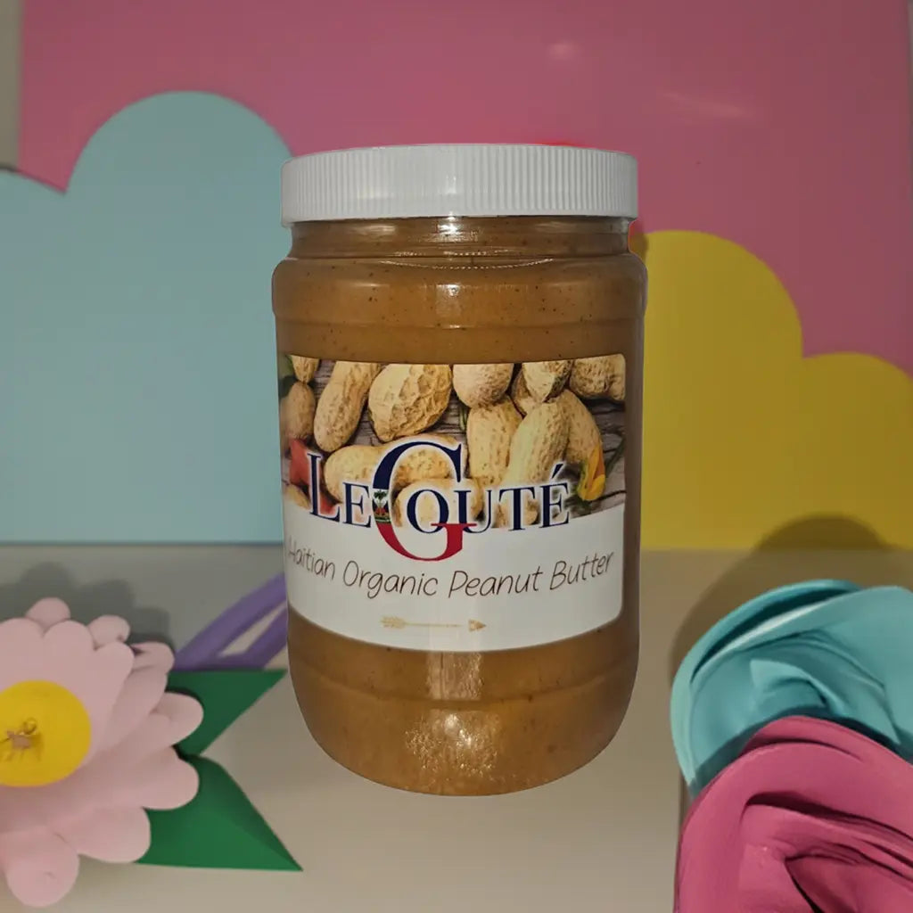 Organic Peanut Butter (Manba) Haiti 32 OZ XL size (Original). Le Gouté Natural Spice