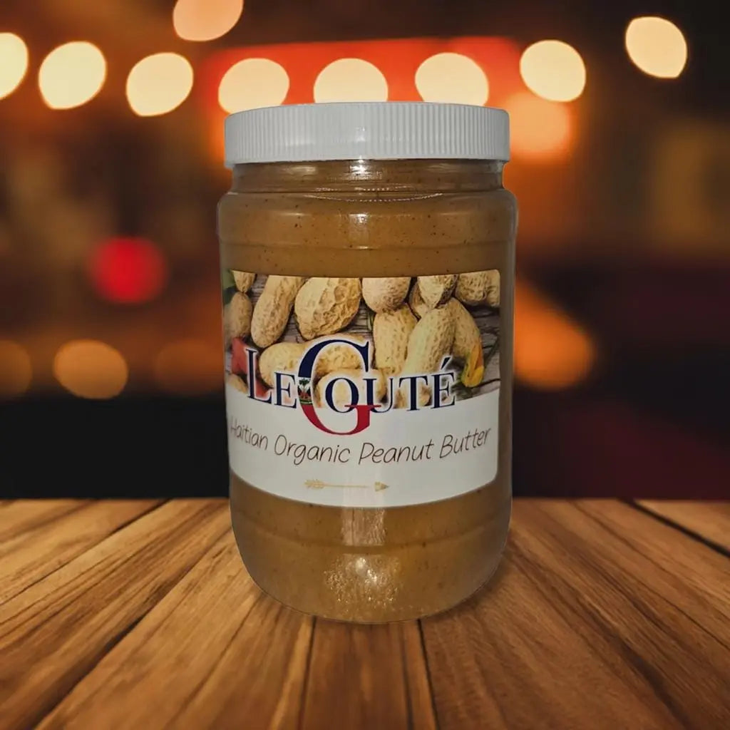 Haitian Organic Peanut Butter, Manba Haiti, Haitian Snack 32 Oz Jar Le Goute Natural Spice