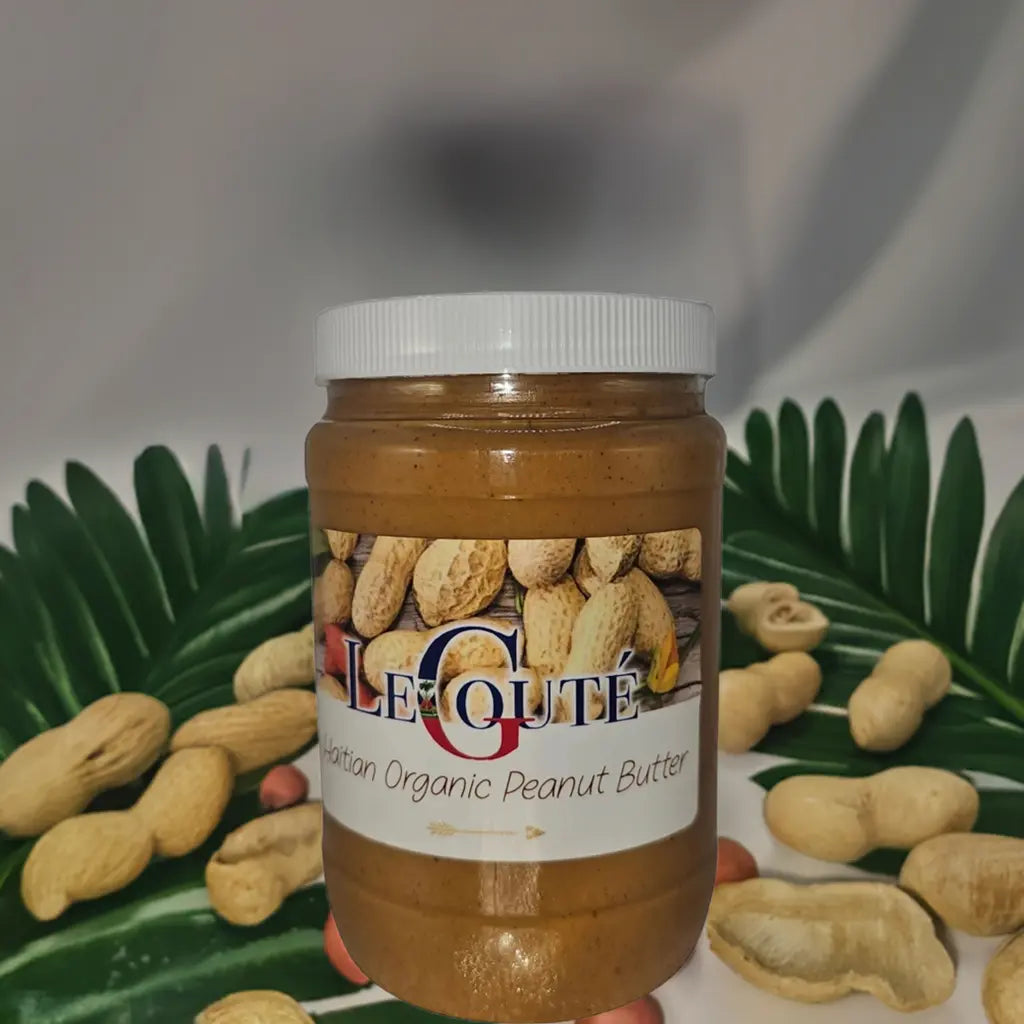 Organic Peanut Butter (Manba) Haiti 32 OZ XL size (Original). Le Gouté Natural Spice