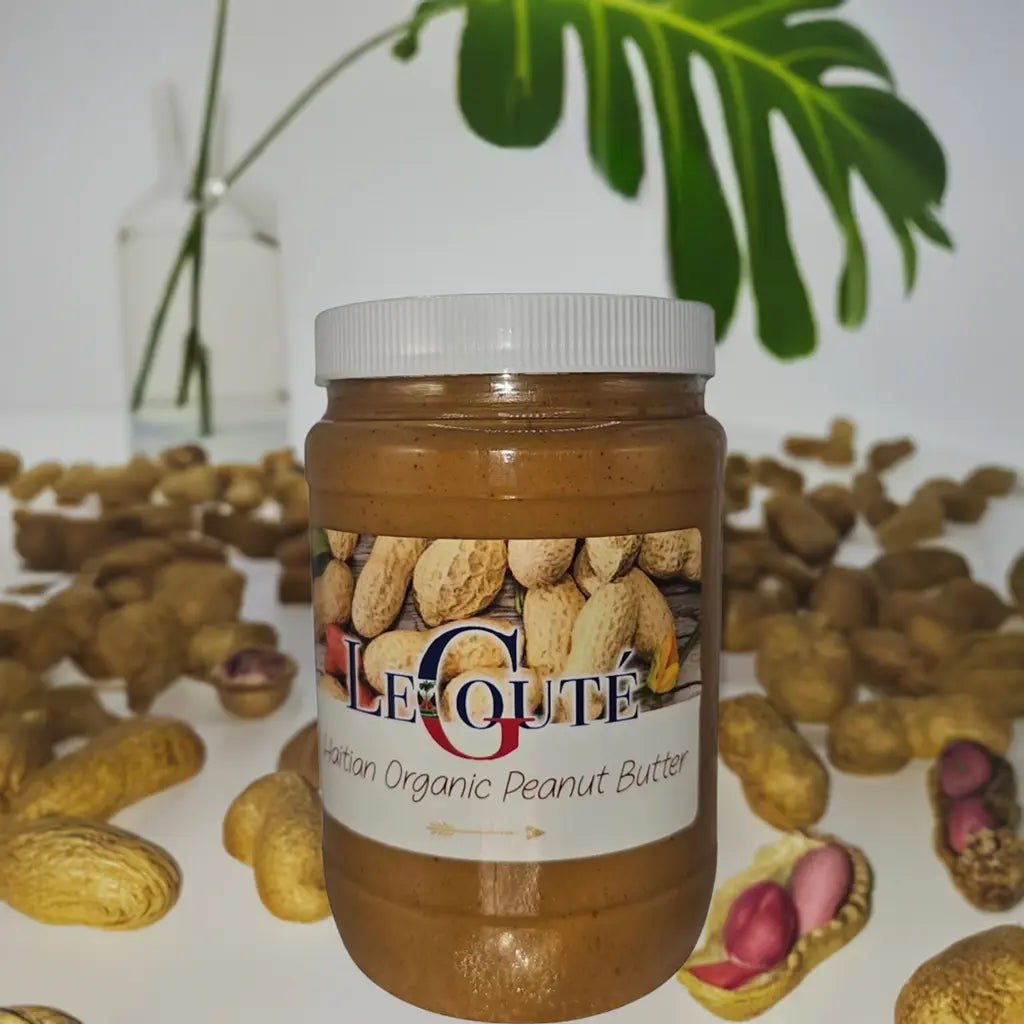 Organic Peanut Butter (Manba) Haiti 32 OZ XL size (Original). Le Gouté Natural Spice