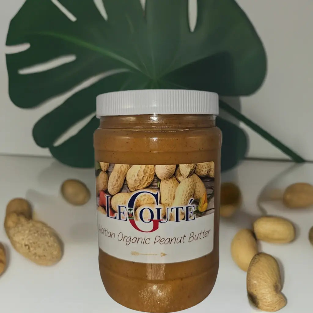 Organic Peanut Butter (Manba) Haiti 32 OZ XL size (Original). Le Gouté Natural Spice